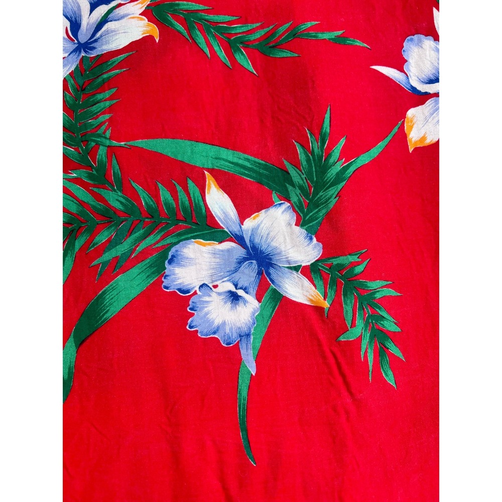 So What! of California Vintage Tropical Floral Blazer Red Rayon USA Small - Picture 7 of 10